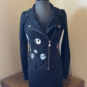 Disney Parks Nightmare Before Christmas Womens Biker Style Jacket, small